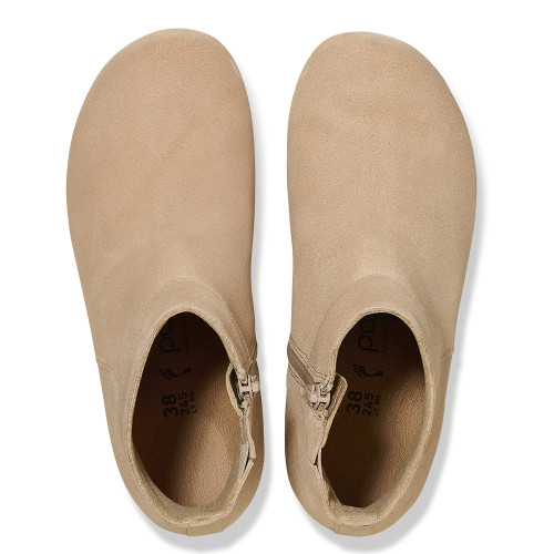Women's Birkenstock Ebba Wedge Boots in Warm Sand Top Angle Women's Birkenstock Ebba Wedge Boots in Warm Sand Top Angle