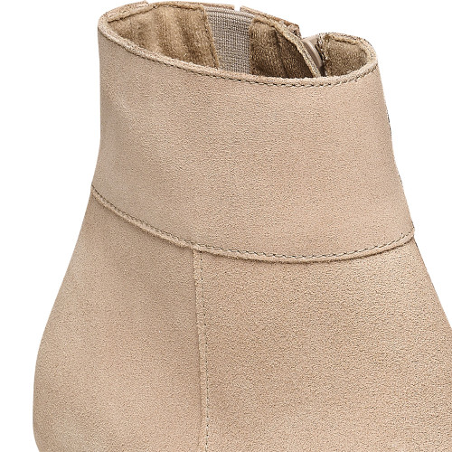 Women's Birkenstock Ebba Wedge Boots in Warm Sand Ankle Detail Women's Birkenstock Ebba Wedge Boots in Warm Sand Ankle Detail