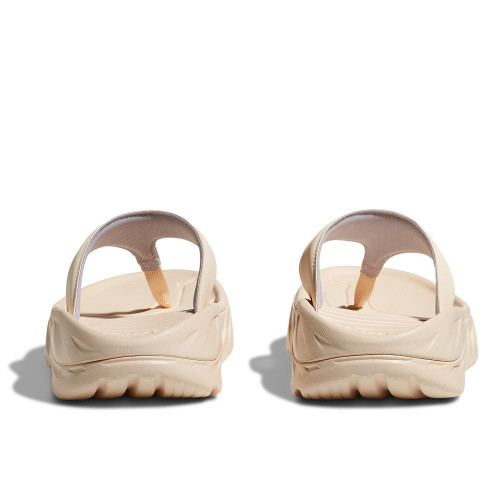 Women's HOKA Ora Recovery Flip Sandal Vanilla and Lunar Rock Back Women's HOKA Ora Recovery Flip Sandal Vanilla and Lunar Rock Back
