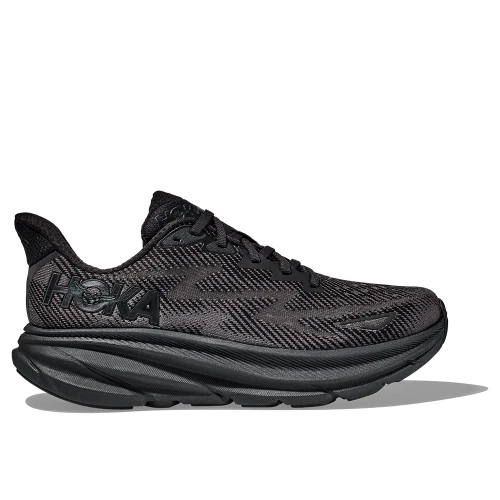 Men's HOKA Clifton 9 Black Sneaker side