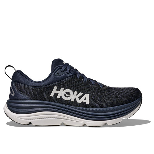 Men's HOKA Gaviota 5 Varsity Navy White Sneaker side Men's HOKA Gaviota 5 Varsity Navy White Sneaker side