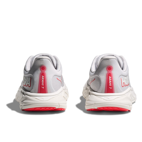 Women's HOKA Arahi 7 Sneaker Wide Cosmic Grey Ruby Red heel Women's HOKA Arahi 7 Sneaker Wide Cosmic Grey Ruby Red heel