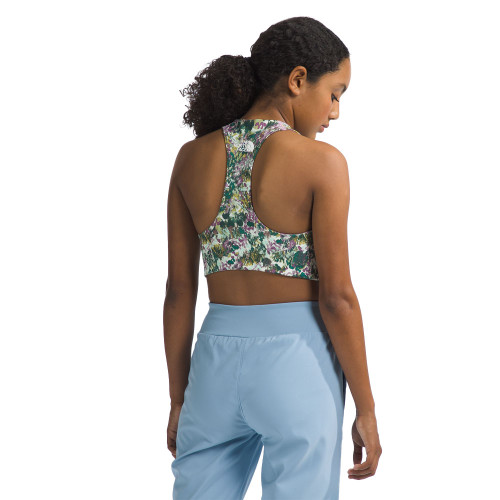 Girls' The North Face Never Stop Rev Tanklette Mineral Purple Maze Floral Print and Mineral Purple Back