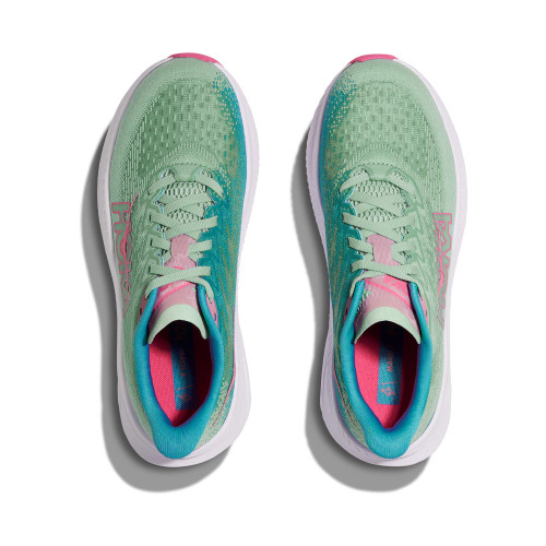 Women's HOKA Mach 6 Jadeite Alpine Blue Sneaker top