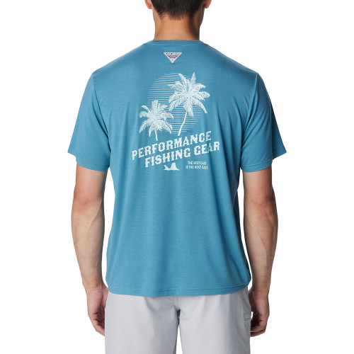 Men's Maui Blue Gym Top - FlowState Performance T-Shirt