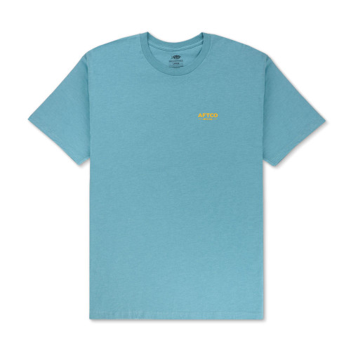 Men's AFTCO Fetch T-Shirt AZRH Blue Front Of Shirt
