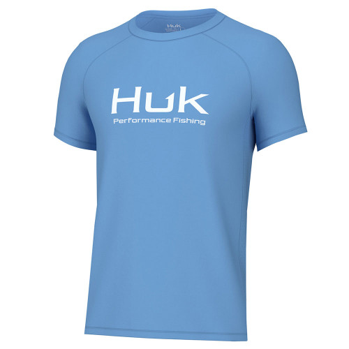 Huk Short Sleeve Blue Fishing Shirts & Tops