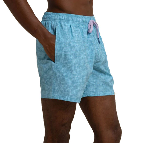 Men's Southern Tide Painted Check Swim Trunks Wake Blue Side Men's Southern Tide Painted Check Swim Trunks Wake Blue Side