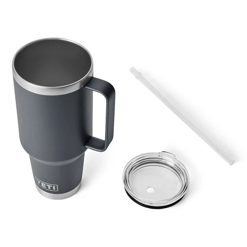 YETI Rambler 42 oz Charcoal Straw Mug included