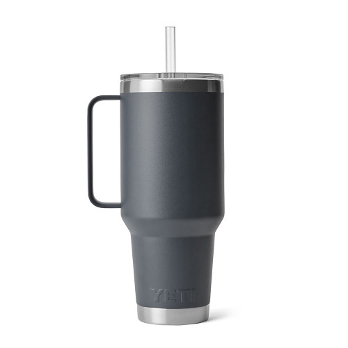 YETI Rambler 42 oz Charcoal Straw Mug back