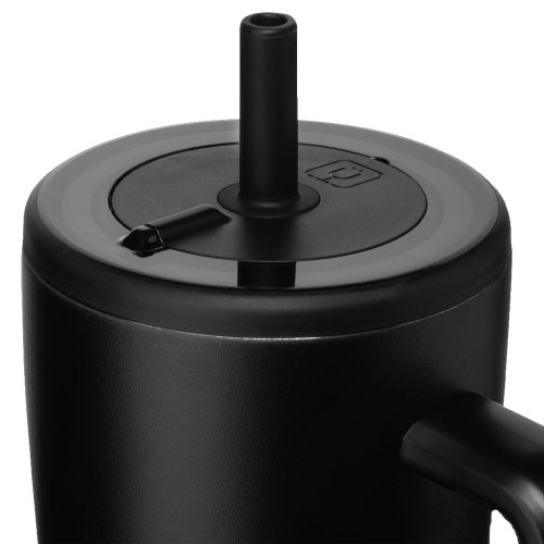 BruMate 30 oz Era Straw Matte Black Tumbler lid detail
