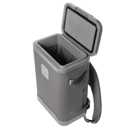 BruMate MagPack 24-Can Backpack Graphite Soft Cooler open