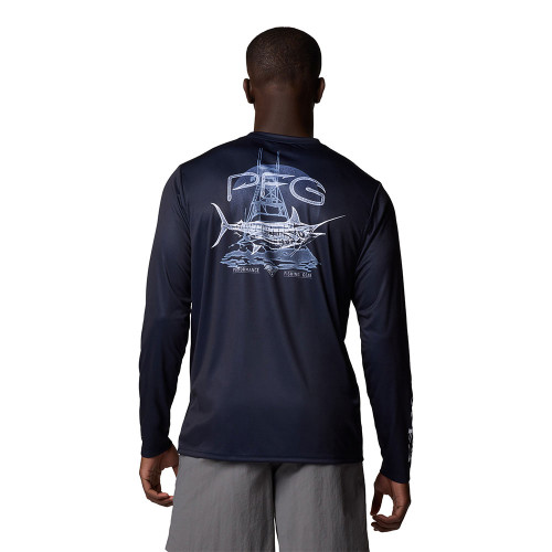Men's Columbia PFG Terminal Tackle Tarpon Rise Shirt Collegiate Navy / Marlin Rise Men's Columbia PFG Terminal Tackle Tarpon Rise Shirt Collegiate Navy / Marlin Rise