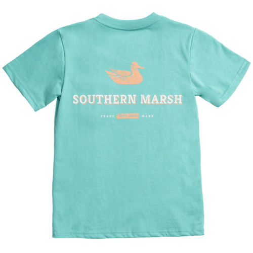 Boys Southern Marsh Trademark Duck Tee in Mint Main