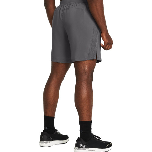 Men's Under Armour 7" Launch Shorts Castlerock Reflective Back