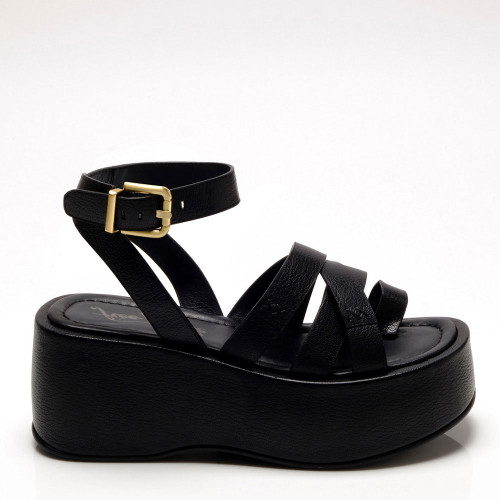 Women's Free People Hazel Flatform Sandals Black Side Women's Free People Hazel Flatform Sandals Black Side