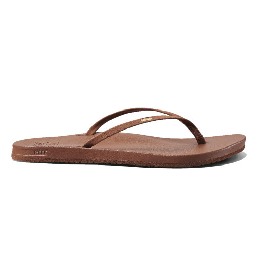 Women's Reef Cushion Slim Flip Flops - Espresso Side