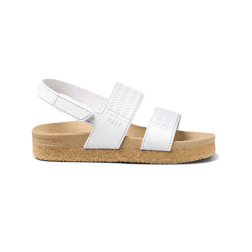 Girls' Reef Little Water Vista Sandals - White and Tan Side