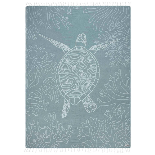 Sand Cloud Sea Turtle Reef Deep Ocean Large Beach Towel Main