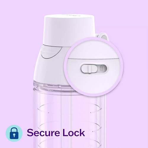 Tervis 24 oz Auburn Venture Lite 2-In-1 Water Bottle Gray Lock Detail