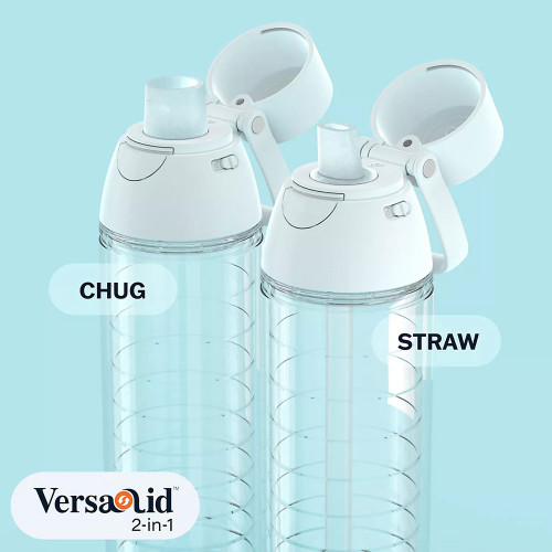 Tervis 24 oz Auburn Venture Lite 2-In-1 Water Bottle Gray Lid Variations Detail