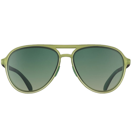 Goodr Buzzed On The Tower Sunglasses Cadet Green Front