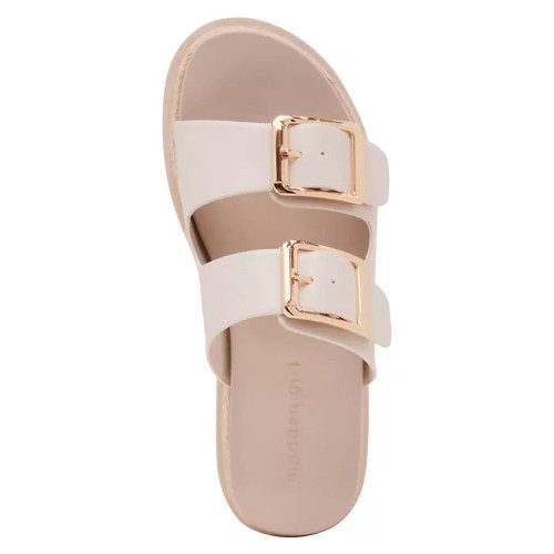 Women's Madden Girl Mythical Platform Slide Sandal Bone Paris Top