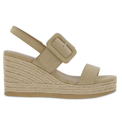 Women's Mia Brooke Wedge Sandals Sand Burnish Side