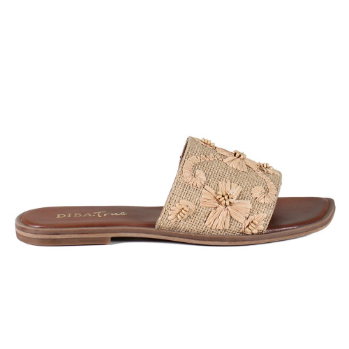 Women's Diba True Viva City Slide Sandal Natural Outer Side