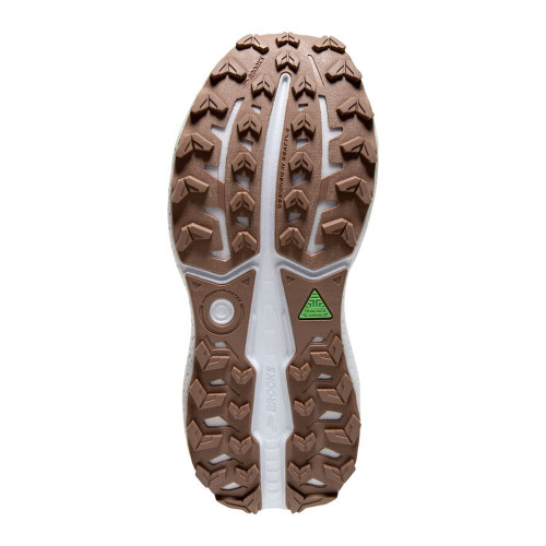 Women's Brooks Caldera 7 Trail Running Shoes Chateau Gray and White Sand Sole