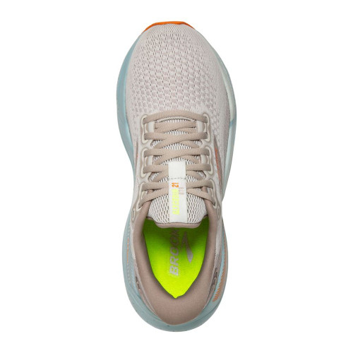 Women's Brooks Glycerin GTS 21 Running Shoes Coconut Aqua and Autumn Sunset Top