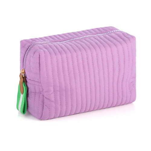 Shiraleah Ezra Large Boxy Cosmetic Pouch Lilac Main