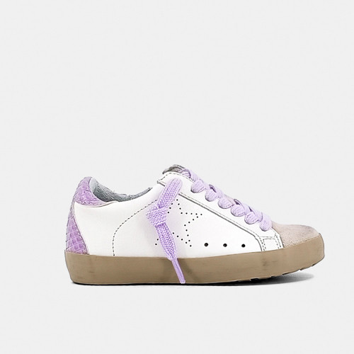 Toddler Girls' ShuShop Mia Fashion Lilac Snake Sneaker side 2