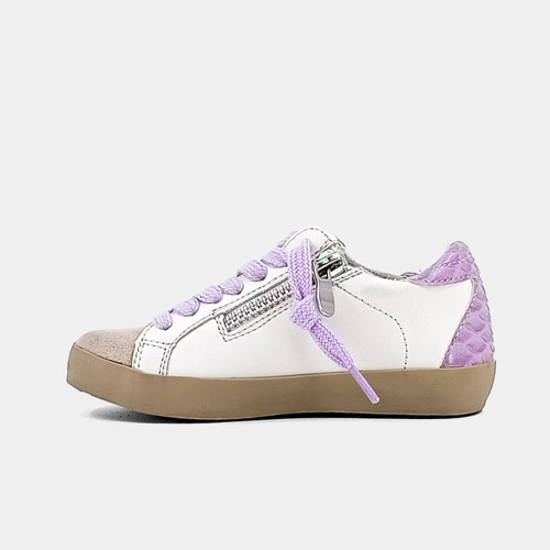 Toddler Girls' ShuShop Mia Fashion Lilac Snake Sneaker side