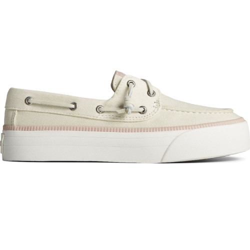 Women's Sperry Topsider Bahama 3.0 Platform Sneaker White Side Outer