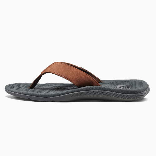 Men's Reef Santa Ana Sandal Grey Tan Inner Side