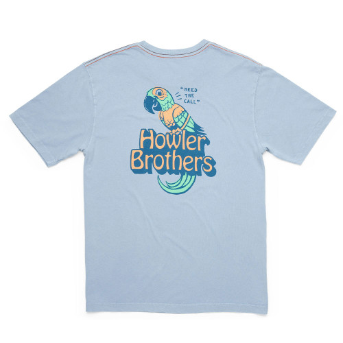 Men's Howler Bros Cotton Tees Chatty Bird: Dusty Blue Main