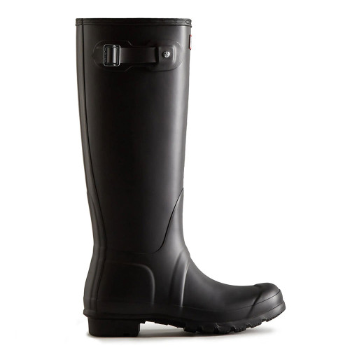 Women's Hunter Original Tall Rain Boot Black Outer Side