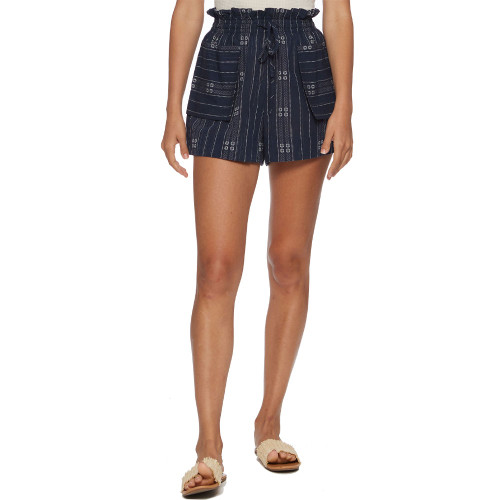 Women's Flag & Anthem Stella High Waist Cargo Short Navy White Model