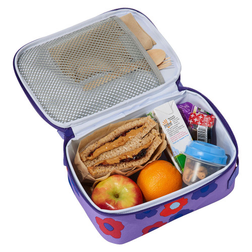 Kids' L.L.Bean Lunch Box III Print Alpine Aster Daisy Interior Packed