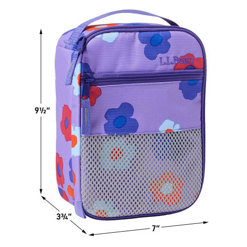 Kids' L.L.Bean Lunch Box III Print Alpine Aster Daisy Measurement Details