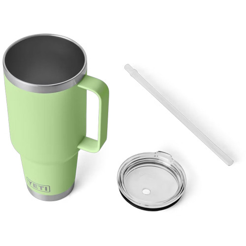 YETI 42 oz Rambler Straw Mug - Key Lime Lid Detail