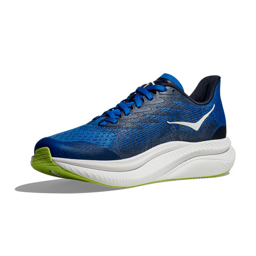 Boys' HOKA Mach 6 Sneaker Electric Cobalt Varsity Navy Inner Side Angle