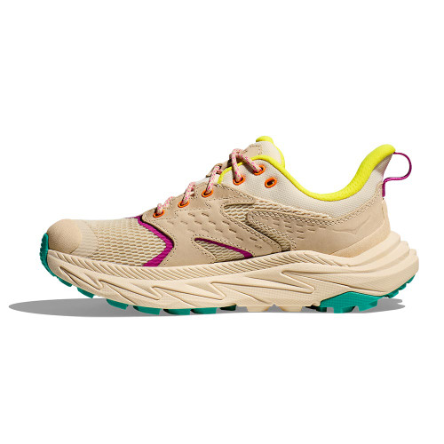 Girls' HOKA Anacapa 2 Low GTX Hiking Sneaker - Vanilla Electric Aqua Inner Side
