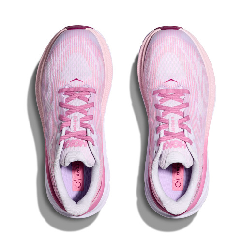 Girls' HOKA Clifton 9 Starlight Glow Wildflower Sneaker top