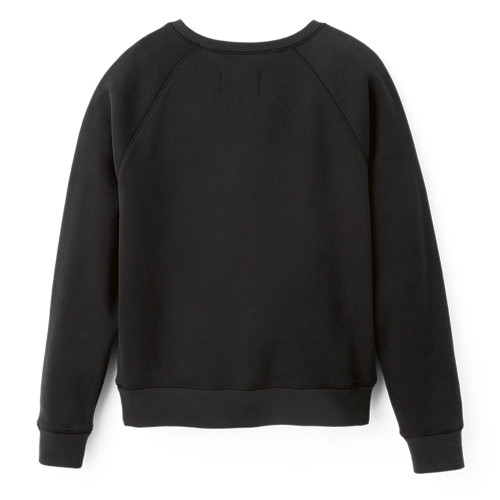 Women's UGG Madeline Fuzzy Logo Crewneck Black Cream Back