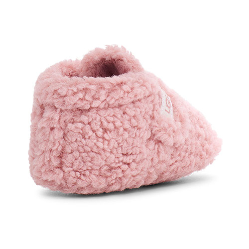 Infant Girl UGG Baby Bixbee Bootie - Shell Curly Faux Fur Heel