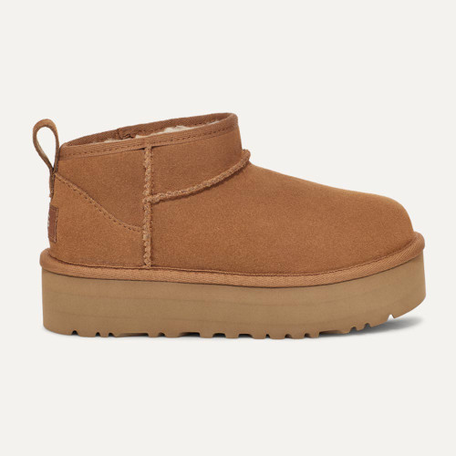 Girls' UGG Classic Ultra Mini Platform Bootie Chestnut Side