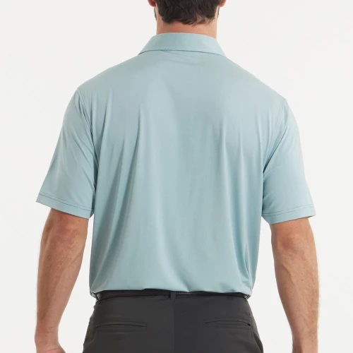 Men's Southern Marsh Bermuda Performance Polo - Wellington Stripe Antigua Blue Back Model