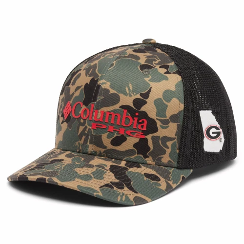 Columbia Men's Collegiate PFG Mesh Snapback Ball Cap – Performance Fishing Hat With Ventilated Back
